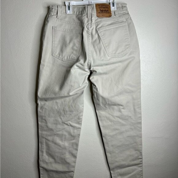 Vintage Levi’s 951 relaxed fit tapered leg jeans women’s size 14 beige - Picture 2 of 11
